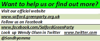 Salford Greens on facebook and twitter